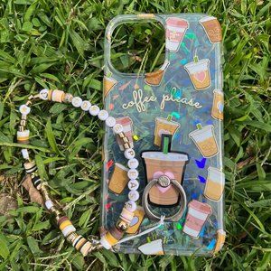 iPhone 13 Pro Max Coffee Please case with Ring Grip - Velvet Caviar